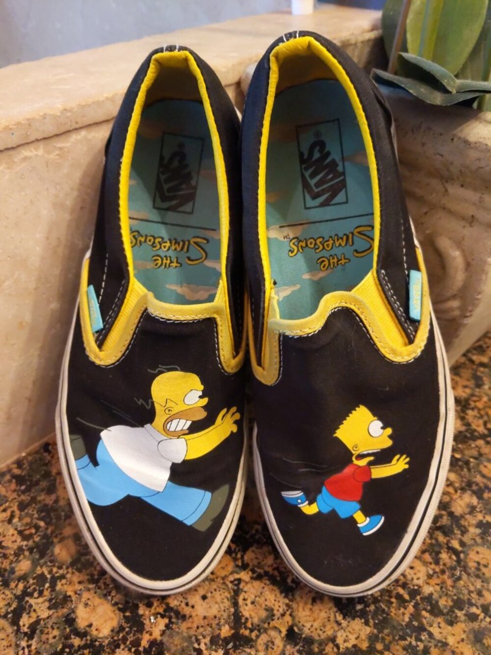 Vans The Simpsons Slip On Homer & Bart Limited Edition Men’s 5.5 Woman’s 7 Rare